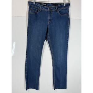 Jordache Skinny Fit Jeans Dark Wash Mid Rise Preppy Casual Womens 12W